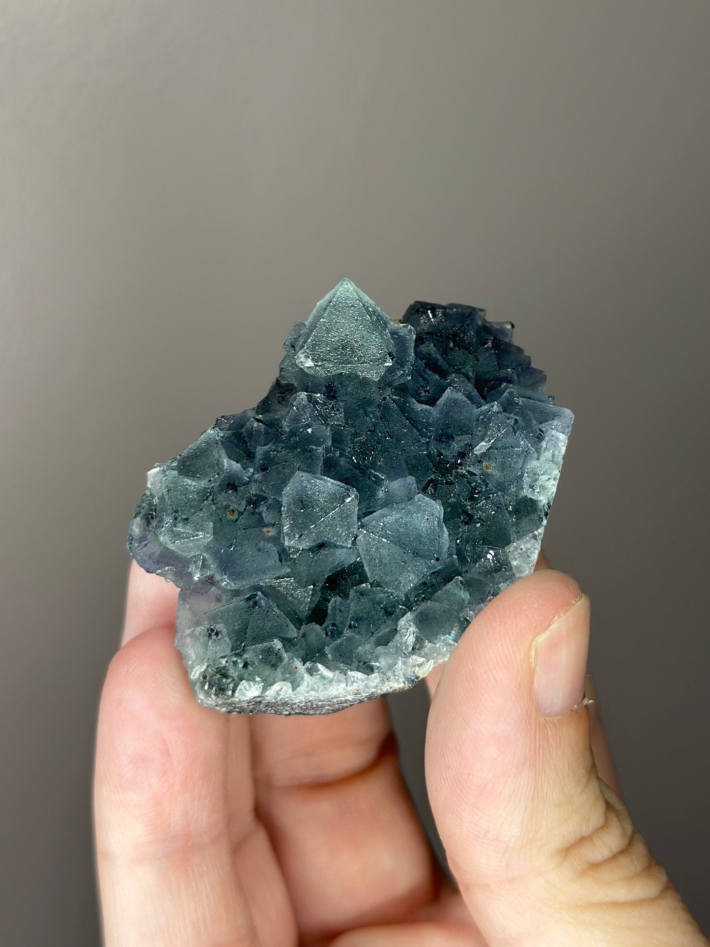 Blue Octahedron Fluorite - D