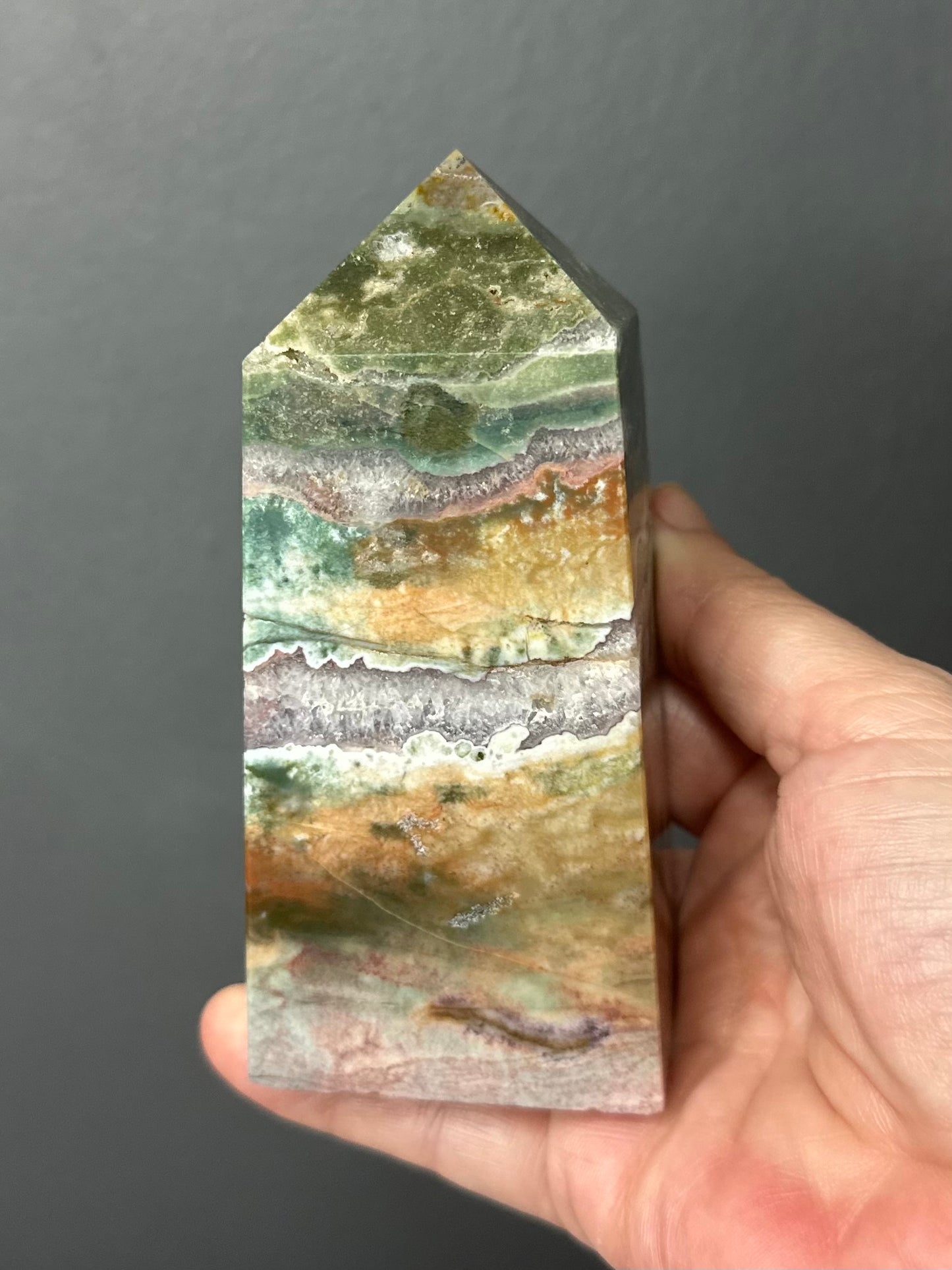 Ocean Jasper With Quartz Towers