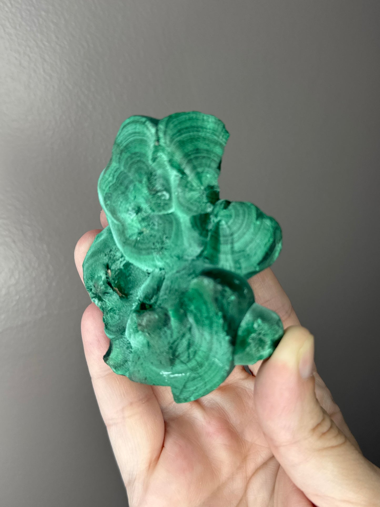 Velvet Botryoidal Malachite with Banding ( A )