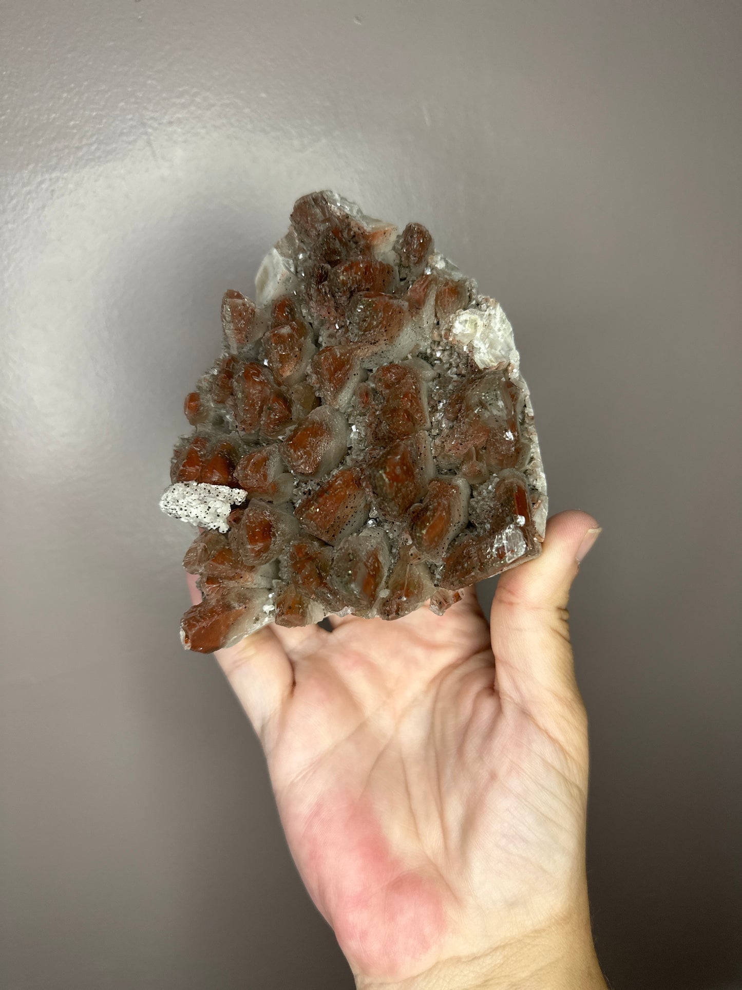 High Quality Red Phantom Calcite from Hubei