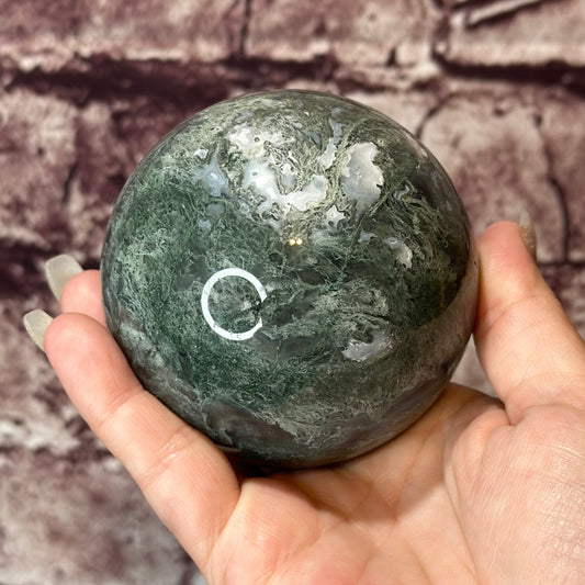 Moss Agate Sphere 85B