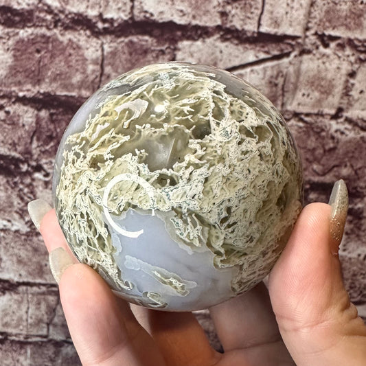 Moss Agate Sphere 45