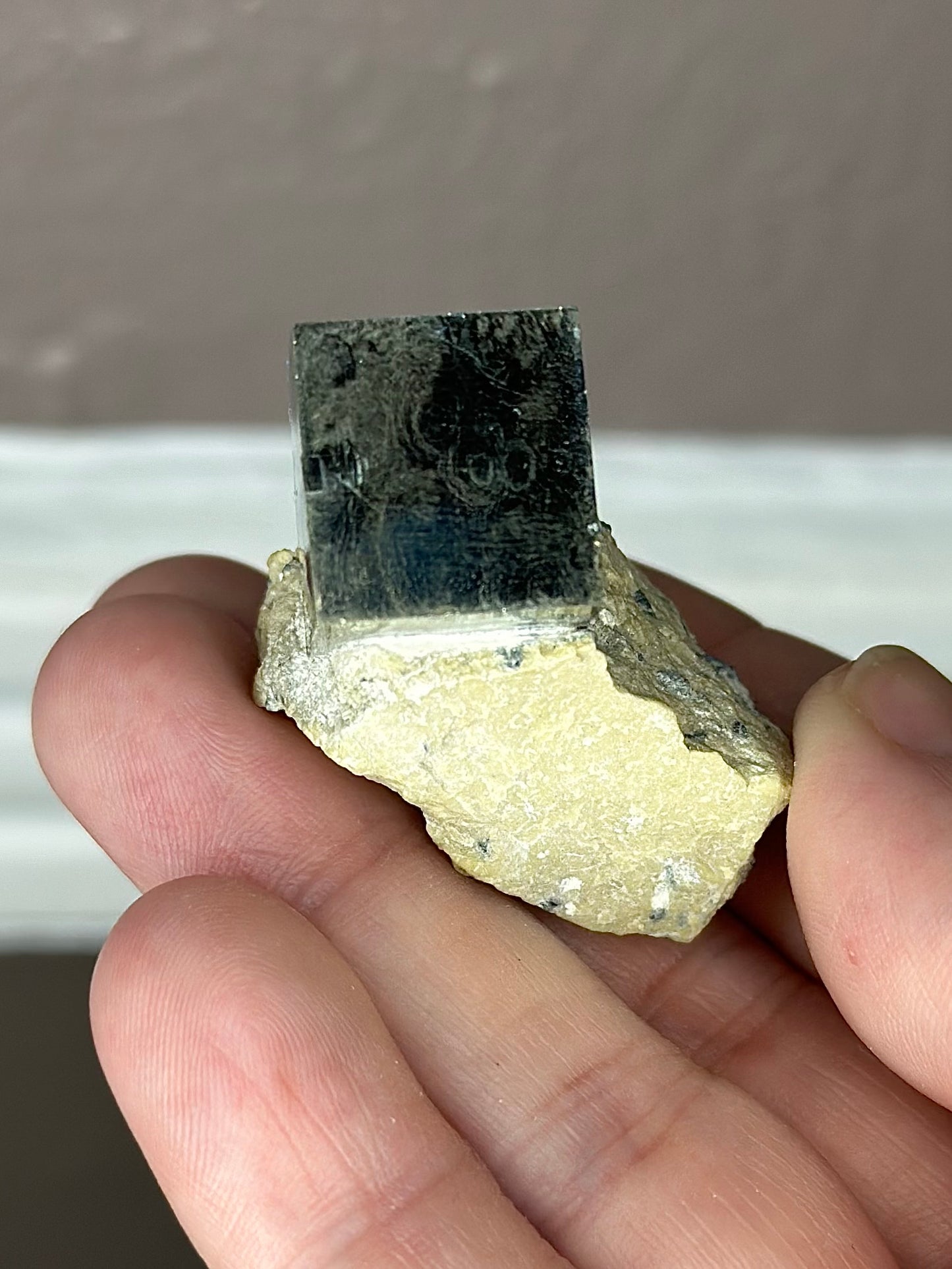 Cubic pyrite on matrix - A