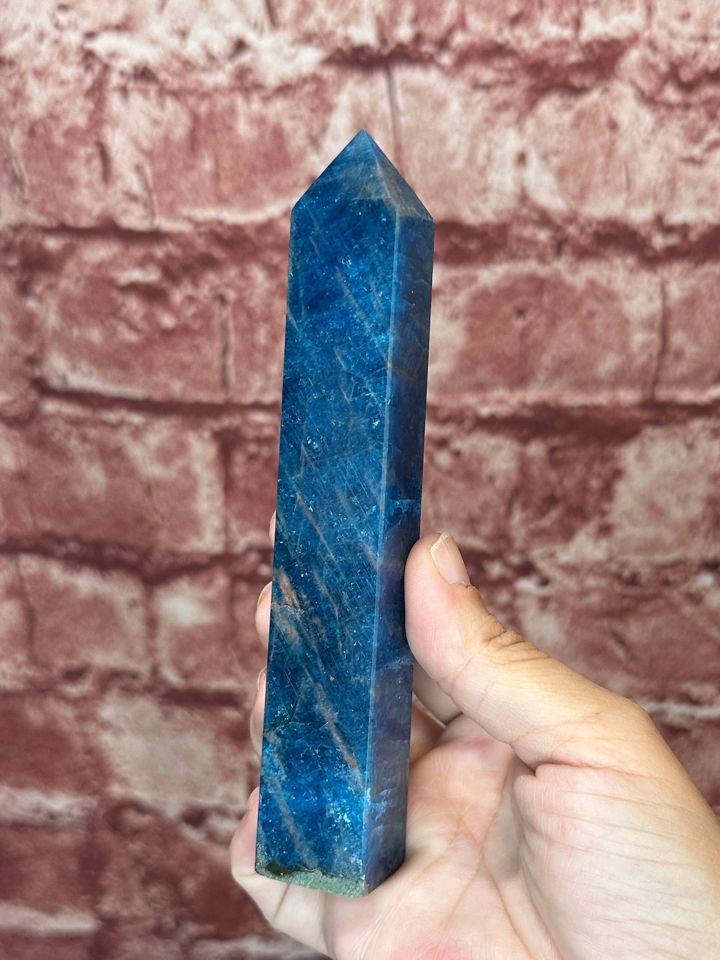 Blue Apatite Crystal Tower