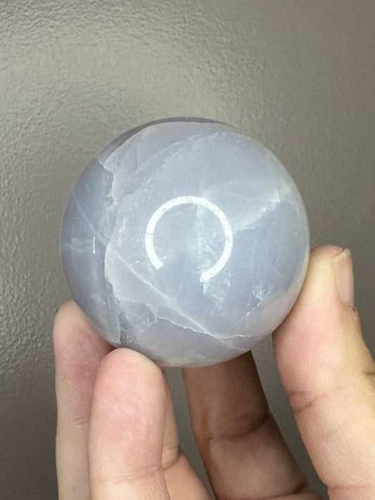 Blue Rose Quartz Crystal Big Sphere (includes complementary stand)
