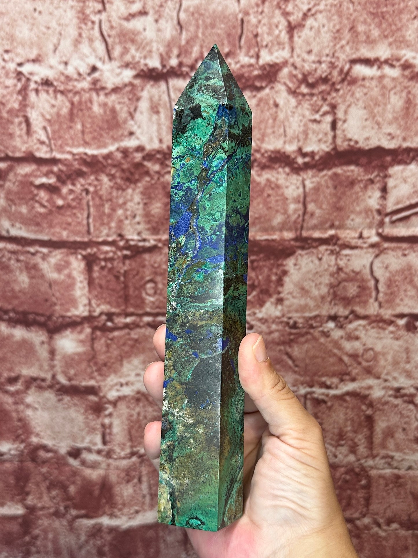Azurite Malachite Big Crystal Tower