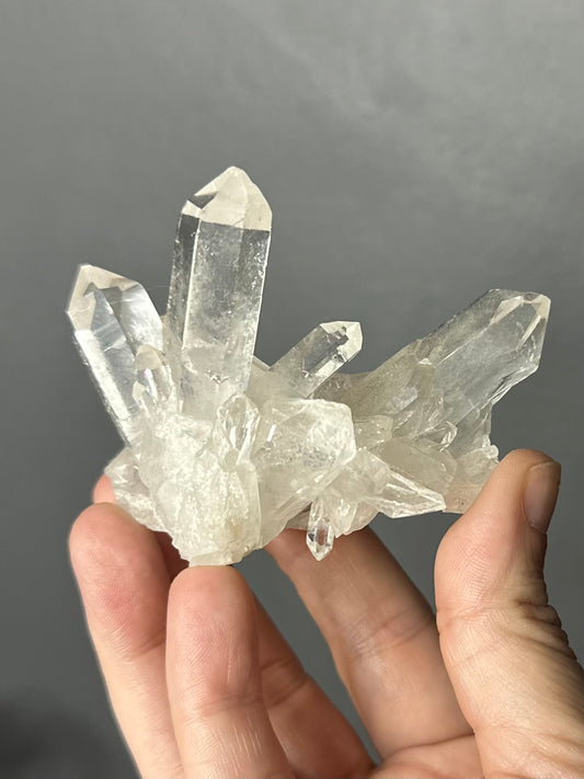 High Quality Brazilian Clear Quartz Crystal Cluster With Rainbows