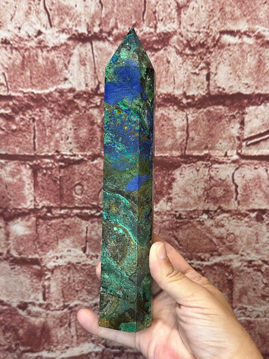 Azurite Malachite Big Crystal Tower