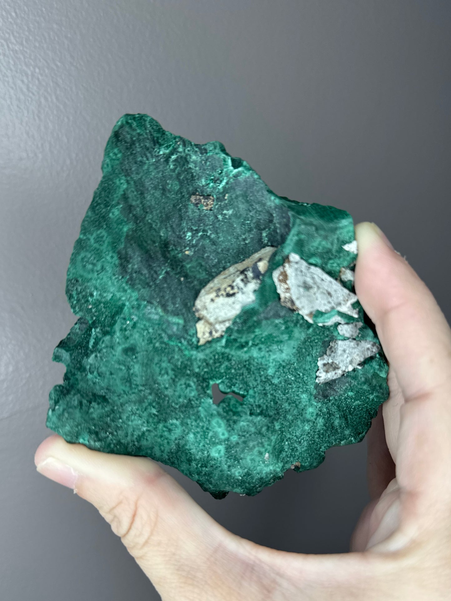 Velvet Botryoidal Malachite with Banding ( C )