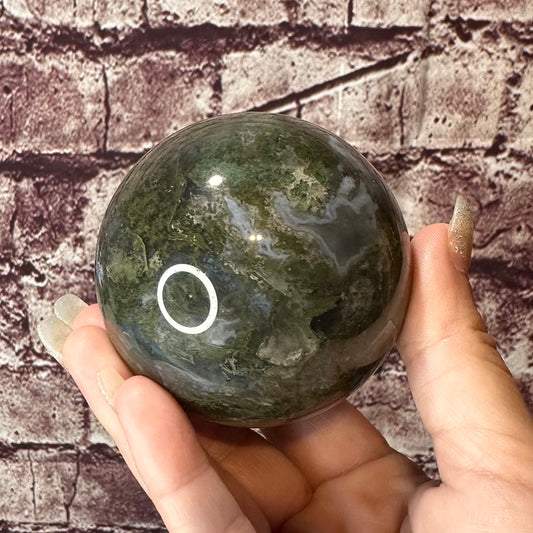 Moss Agate Sphere 40