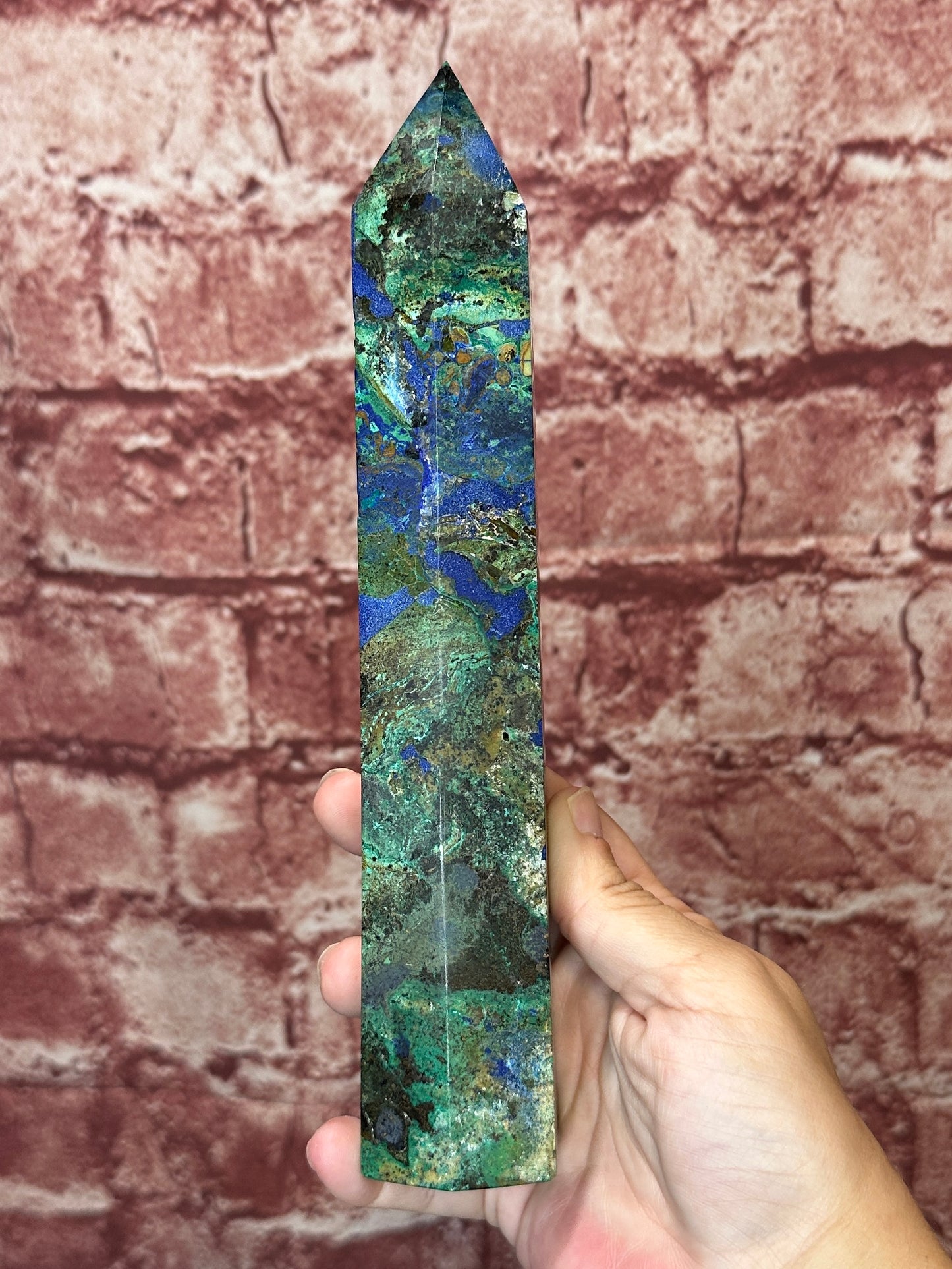 Azurite Malachite Big Crystal Tower