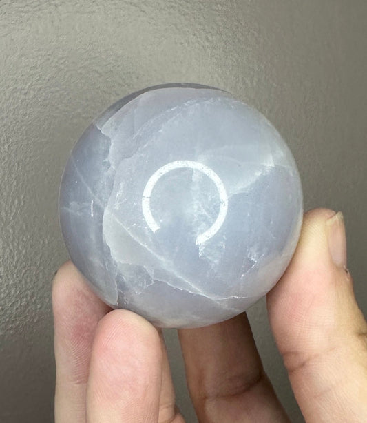 Blue Rose Quartz Crystal Big Sphere From Brazil (includes complementary stand)