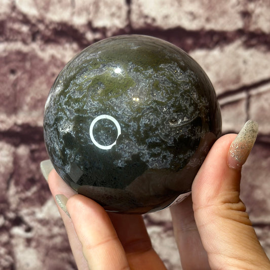 Moss Agate Sphere 55