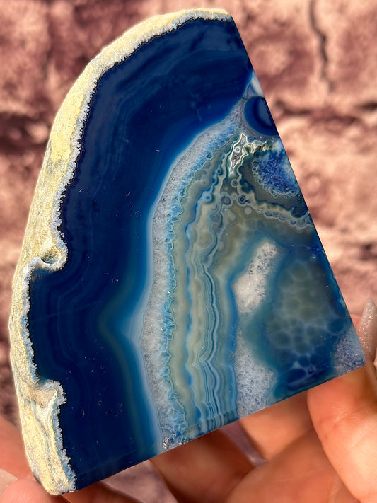 Blue Agate BookEnd ( This is A Dyed Crystal )