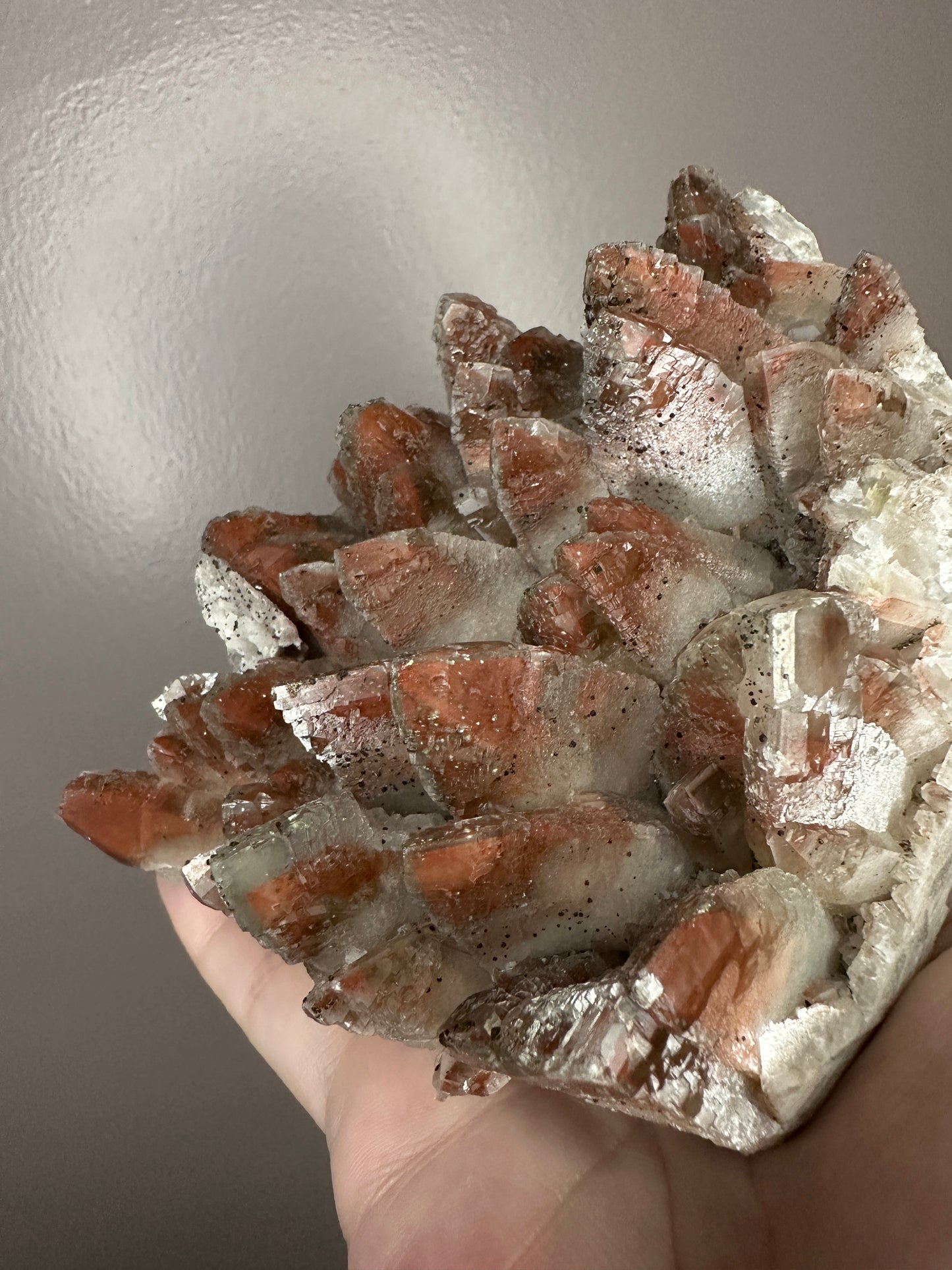 High Quality Red Phantom Calcite from Hubei