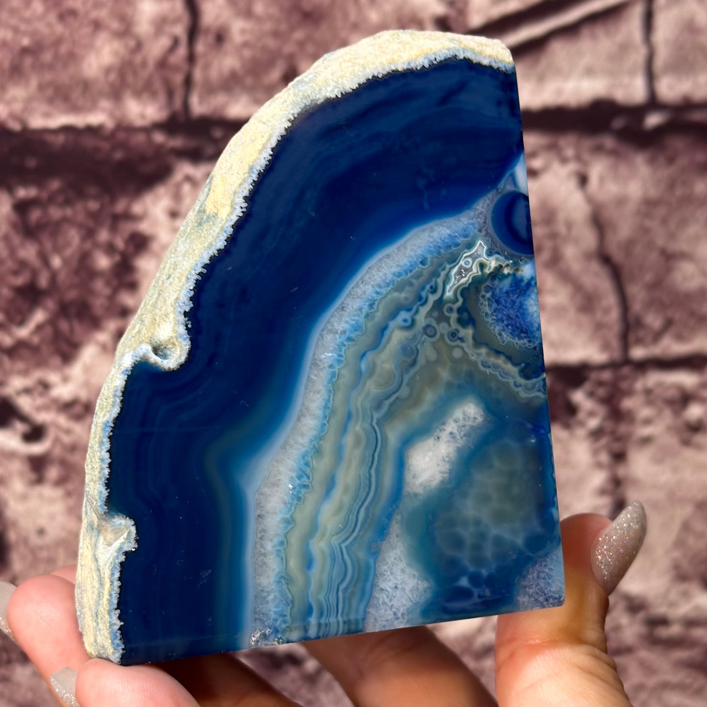 Blue Agate BookEnd ( This is A Dyed Crystal )