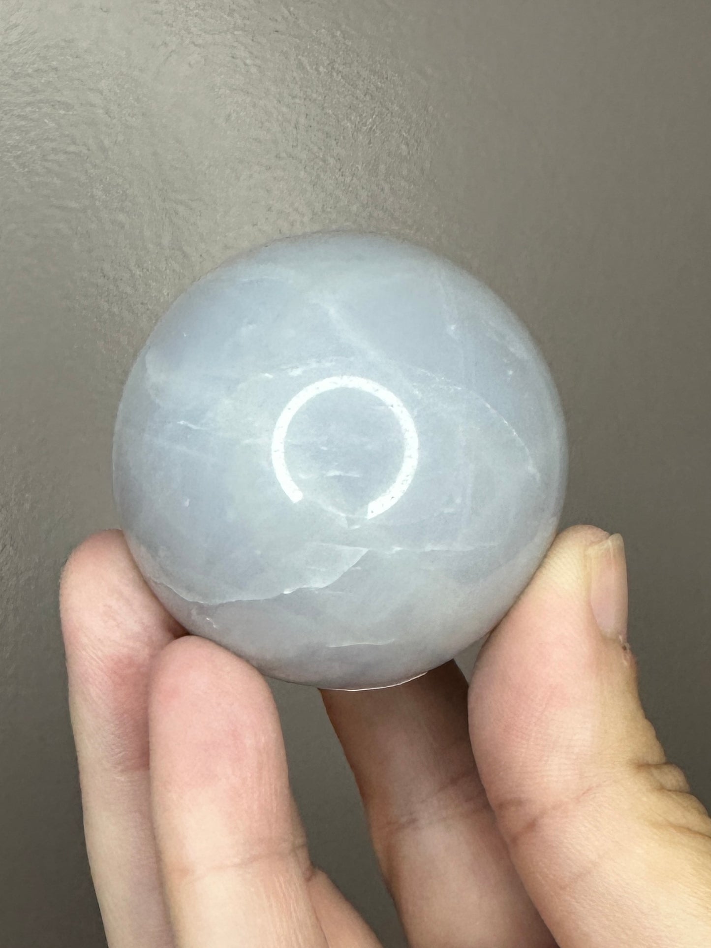 Blue Rose Quartz Crystal Small Sphere From Brazil (includes complementary stand)
