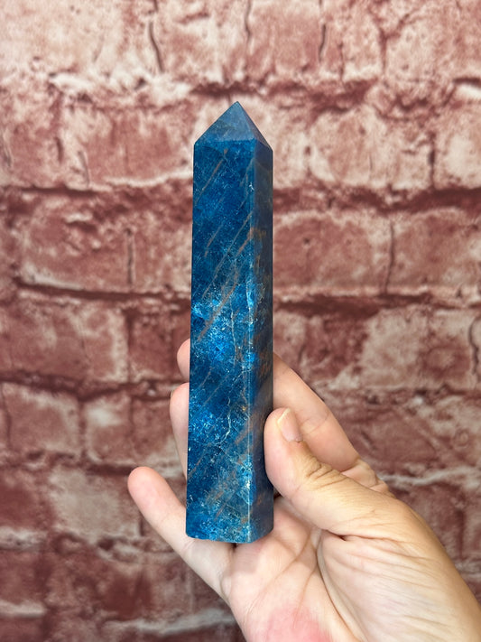 Blue Apatite Crystal Tower