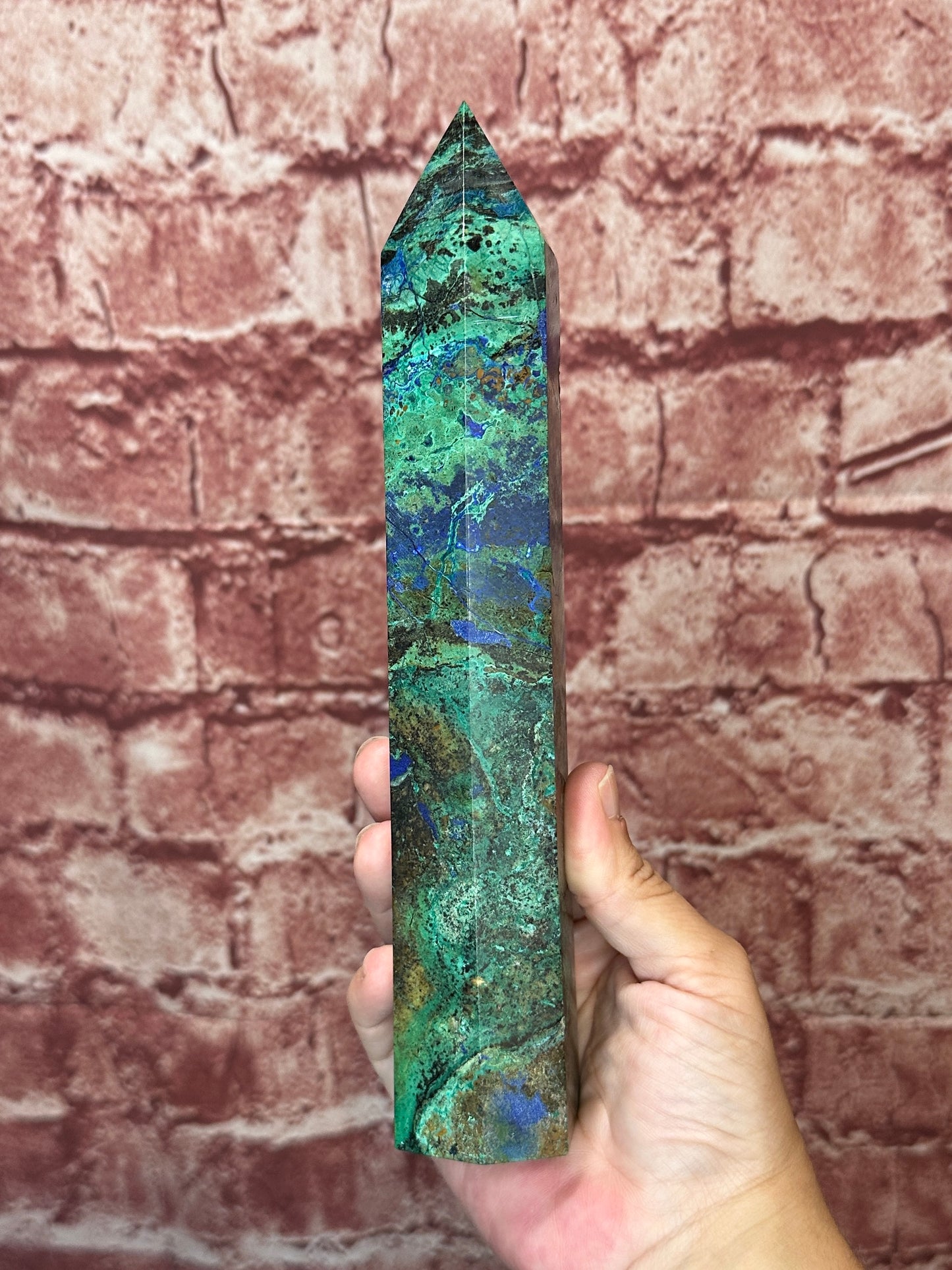 Azurite Malachite Big Crystal Tower