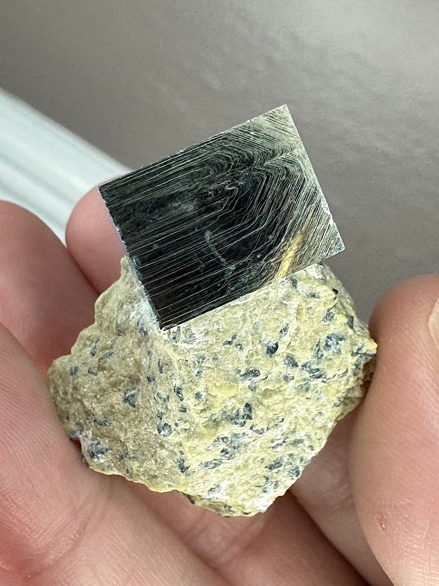 Cubic pyrite on matrix - A