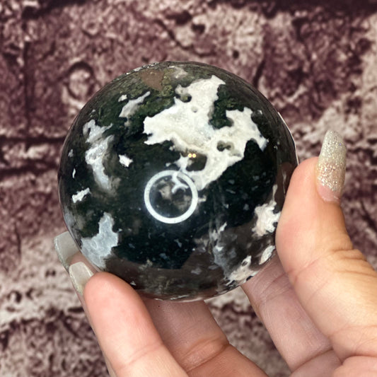 Moss Agate Sphere 25B