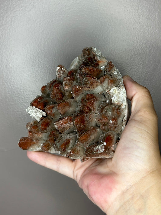 High Quality Red Phantom Calcite from Hubei