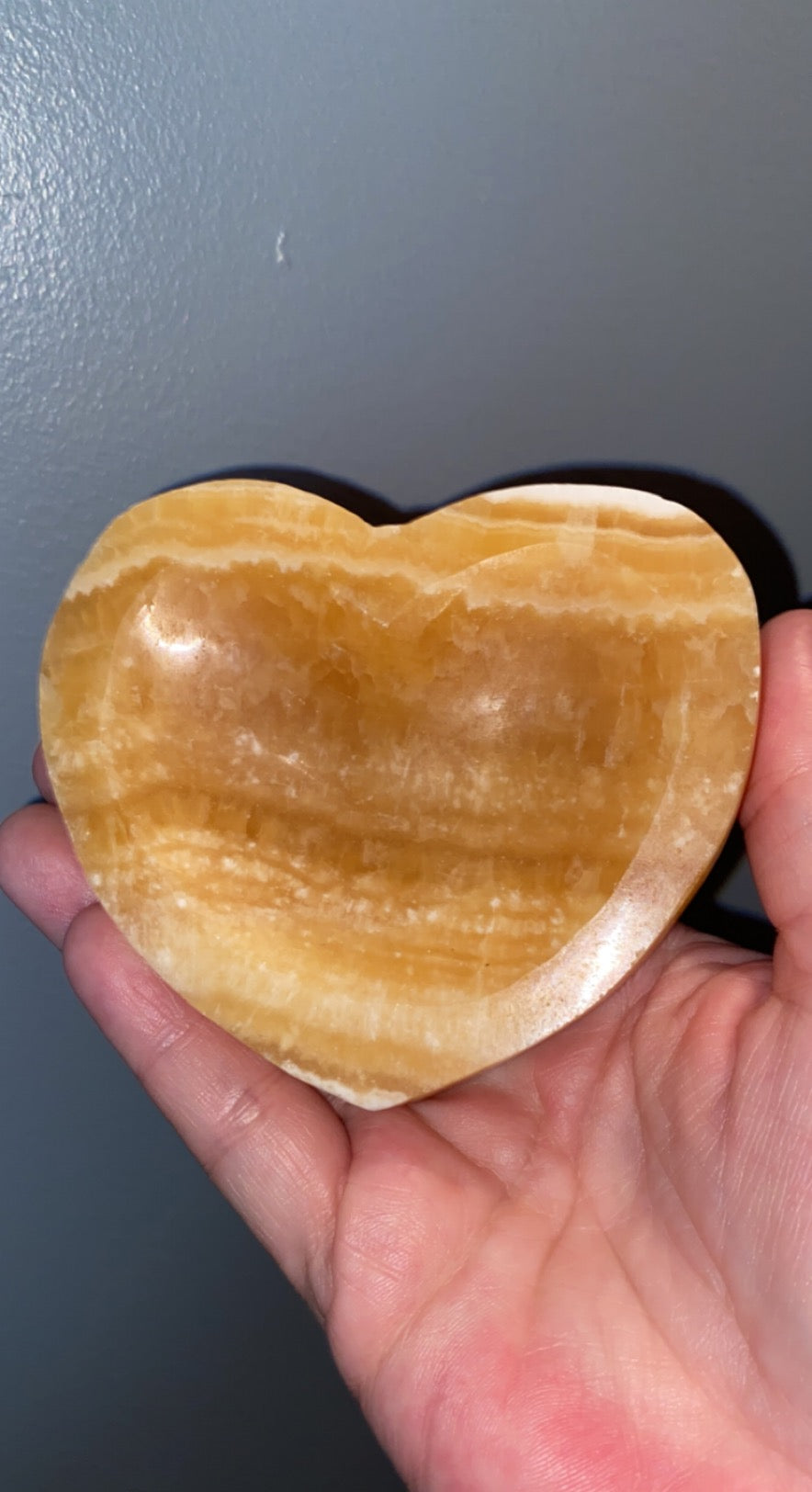 Orange Calcite Heart Bowl